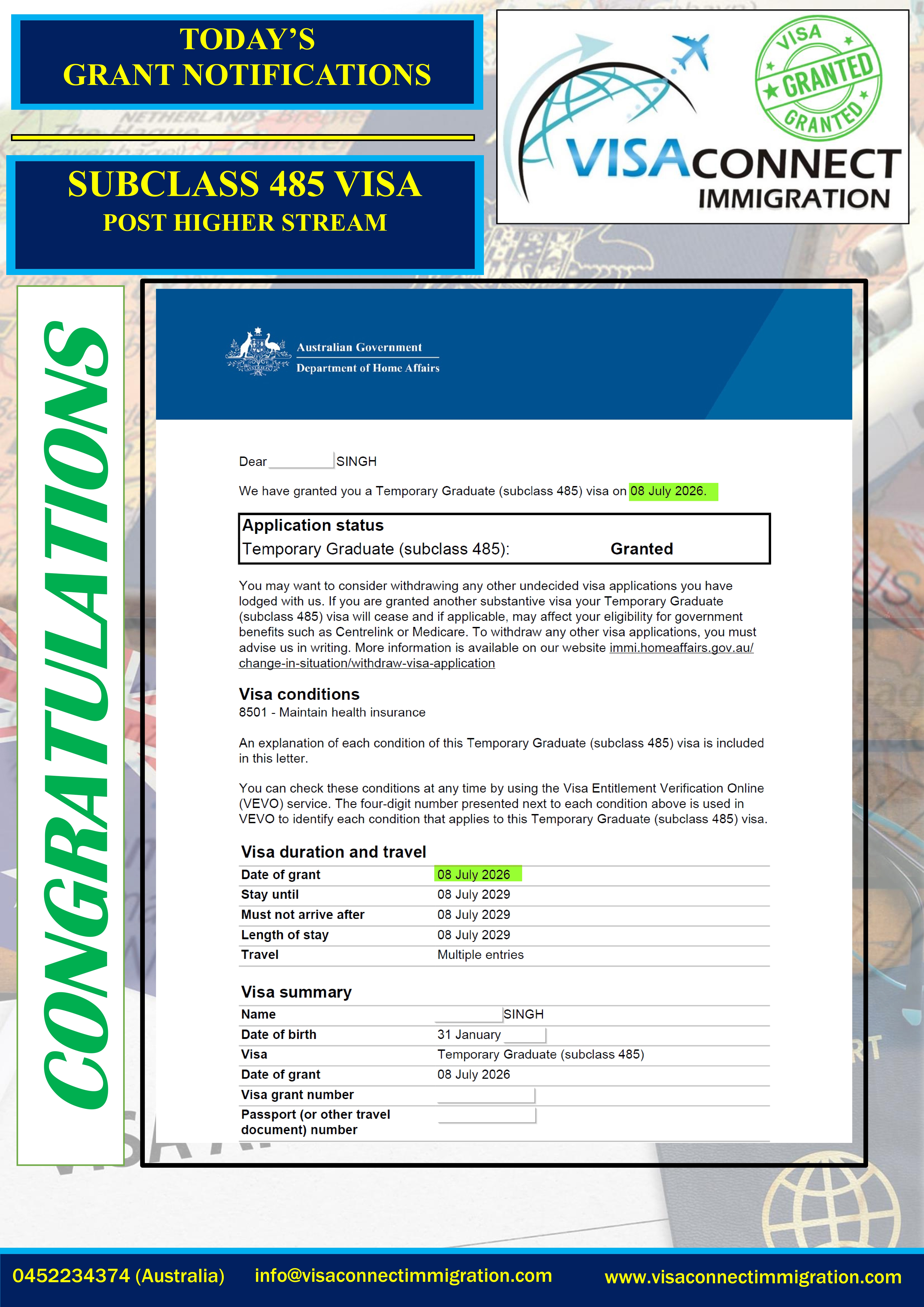 Visa Grant